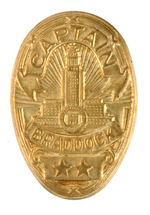 BRASS SHIELD FOR TV'S 1951-1953 RACKET SQUAD.