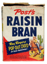 "RAISIN BRAN/ROY ROGERS POP-OUT CARD" BOX WITH PREMIUM OFFER.