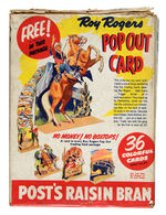 "RAISIN BRAN/ROY ROGERS POP-OUT CARD" BOX WITH PREMIUM OFFER.