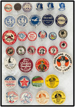 NEWSPAPER SPONSORED CLUB BUTTONS EXTENSIVE GROUP C. 1900-1950s.