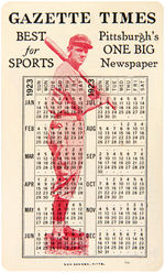 THREE CELLULOID BASEBALL SCHEDULE CARDS FROM THE 1920s.