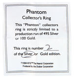 THE PHANTOM LIMITED EDITION RING #2 OF 495 IN SILVER PLUS 1970 SWEDISH FAN CLUB RING.