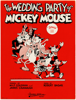 "THE WEDDING PARTY OF MICKEY MOUSE" SHEET MUSIC.