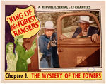 "KING OF THE FOREST RANGERS" LOBBY CARD LOT.