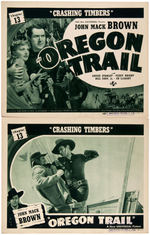 JOHN MACK BROWN "THE OREGON TRAIL" SERIAL LOBBY CARD LOT.