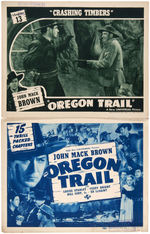 JOHN MACK BROWN "THE OREGON TRAIL" SERIAL LOBBY CARD LOT.