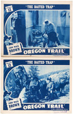 JOHN MACK BROWN "THE OREGON TRAIL" SERIAL LOBBY CARD LOT.