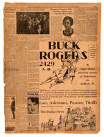 "BUCK ROGERS" NEWSPAPER DAILY STRIP DEBUT ADVERTISEMENT.