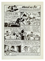 "BATMAN AND ROBIN STAND UP FOR SPORTSMANSHIP!" DC COMICS PROMOTIONAL SHEET.