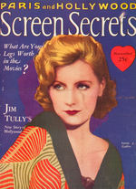 "PARIS & HOLLYWOOD SCREEN SECRETS" LATE 1920S BOUND VOLUME OF SIX MAGAZINES.