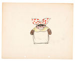 FERDINAND HORVATH - FOUR SHEETS WITH PEOPLE ANIMATION CHARACTER DRAWINGS.