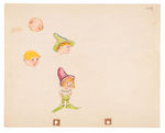 FERDINAND HORVATH - FOUR SHEETS WITH PEOPLE ANIMATION CHARACTER DRAWINGS.