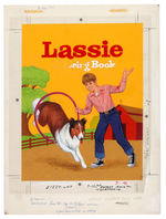 "LASSIE COLORING BOOK" WHITMAN ORIGINAL COVER ART.