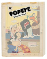 "POPEYE COLORING BOOK" WHITMAN ORIGINAL COVER ART.