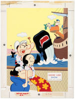 "POPEYE COLORING BOOK" WHITMAN ORIGINAL COVER ART.