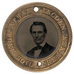 LINCOLN “FREE SOIL/FREE MEN” DeWITT 1860-84 FERROTYPE.