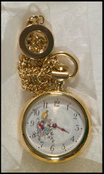 "TOKYO DISNEYLAND" WHITE RABBIT FROM ALICE IN WONDERLAND POCKET WATCH.