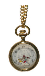 "TOKYO DISNEYLAND" WHITE RABBIT FROM ALICE IN WONDERLAND POCKET WATCH.