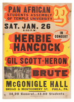 HERBIE HANCOCK 1974 CONCERT POSTER.