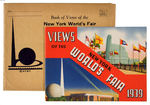 "1939 NEW YORK WORLD'S FAIR" VIEW BOOK WITH ENVELOPE & CARD FOLDER.