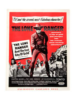 "THE LONE RANGER AND THE LOST CITY OF GOLD" BRITISH PRESSBOOK/LOBBY CARDS SIGNED "CLAYTON MOORE."