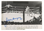 JACK DEMPSEY SIGNED "THE LONG COUNT FIGHT" BOOK PAGE.