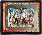 BRYAN/TAFT BOXING THEME LANTERN SLIDE WITH TR AND UNCLE SAM.
