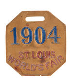 ST. LOUIS WORLD'S FAIR FIVE RARE METAL ITEMS.