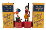 HOWDY DOODY "PRINCESS SUMMERFALL WINTERSPRING" & "FLUB-A-DUB" BOXED PUSH BUTTON PUPPETS.