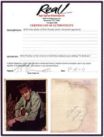 “TO BARBARA ELVIS PRESLEY” SIGNED 1956 PROMOTIONAL PHOTO.