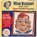 HOWDY DOODY BLUE BONNET OLEOMARGARINE "PLAYROOM PORTRAIT" BOX LOT.