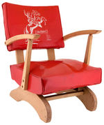 “ROY ROGERS” HIGH QUALITY VINTAGE VINYL/WOOD CHILD'S ROCKER.