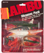 RAMBO SET OF 12 FIGURES AND LOT OF SEVEN ACCESSORY SETS BY COLECO.