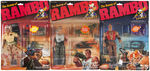 RAMBO SET OF 12 FIGURES AND LOT OF SEVEN ACCESSORY SETS BY COLECO.