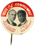 "VOTE COMMUNIST FOSTER/FORD" 1932 JUGATE HAKE COM-#5.