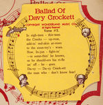 WALT DISNEY'S DAVY CROCKETT BREAD END LABEL PROMOTIONAL SHEETS W/"BALLAD" LABELS.