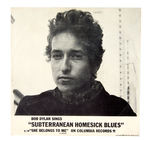 "BOB DYLAN SUBTERRANEAN HOMESICK BLUES" PROMO ONLY SLEEVE AND RECORD PAIR.