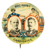 DEBS-HANFORD 1904 SOCIALIST JUGATE BUTTON HAKE SOC #4.