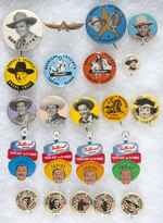 COWBOYS OF THE 1940s-1950s 22 PIECE LOT FROM THE OVERSTREET COLLECTION.