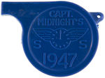 CAPTAIN MIDNIGHT “FLIGHT COMMANDER” AWARD BADGE PLUS THREE DECODERS.