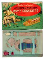 "DAVY CROCKETT" FRENCH DO IT YOURSELF BOXED MOCASSIN KIT.