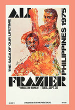 ALI/FRAZIER "THRILLA IN MANILA" 1975 POSTER WITH LEROY NEIMAN ART.