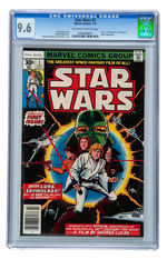 "STAR WARS" NO. 1 JULY 1977 CGC 9.6 OFF-WHITE TO WHITE PAGES.