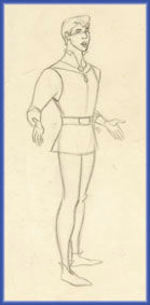 PRINCE PHILIP PENCIL DRAWING FROM SLEEPING BEAUTY.