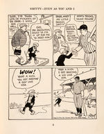 BABE RUTH FEATURED IN "SMITTY AT THE BALL GAME" 1929 COMIC STRIP REPRINT BOOK.