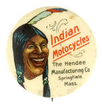 "INDIAN MOTOCYCLES" EARLY BUTTON.