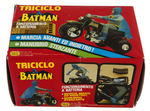 BATMAN BOXED ITALIAN THREE-WHEELER BATTERY-OPERATED TOY.