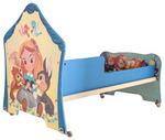 "SLEEPING BEAUTY" LARGE EXTENSIVELY ILLUSTRATED DOLL CRIB.