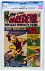 "DAREDEVIL" #1 APRIL 1964 CGC 5.0 VG/FINE - FIRST APPEARANCE OF DAREDEVIL.