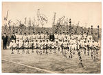 1934 JAPAN BASEBALL TOUR LARGE PREMIUM PHOTO W/PLAYERS INCLUDING RUTH & GEHRIG.